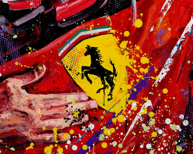 Charles Leclerc and Carlos Sainz | Victory Bahrain 1-2 | Framed Giclee